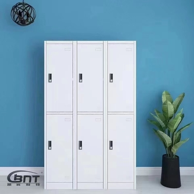 Hospital Furniture Metal Lockers 6 Door Steel Locker 0.6mm  Thick Multipurpose