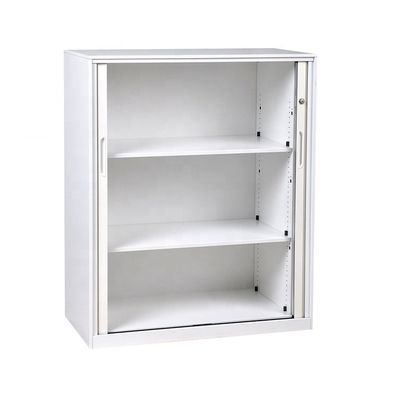 Office furniture metal Vertical Double steel roller shutter door storage cabinet
