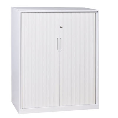 School Supermarket Light Grey Two Shelves Stainless Steel Cabinets