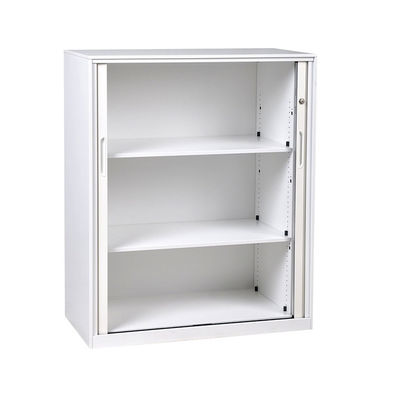 School Supermarket Light Grey Two Shelves Stainless Steel Cabinets