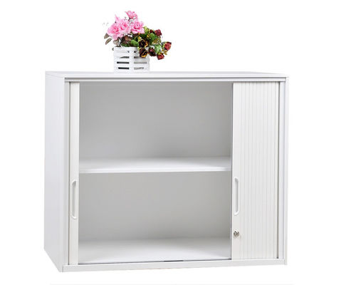 School Supermarket Light Grey Two Shelves Stainless Steel Cabinets
